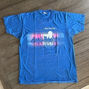 Vintage New York City NYC blue medium / large tshirt